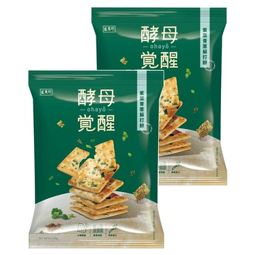 盛香珍 酵母覺醒 紫菜青蔥蘇打餅 植物五辛素  280g  2袋