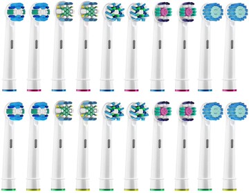 【日本代購-現貨】 博朗 歐樂B 替換刷頭 對應20支裝 4敏感 4牙線 精密和4交叉 20支裝