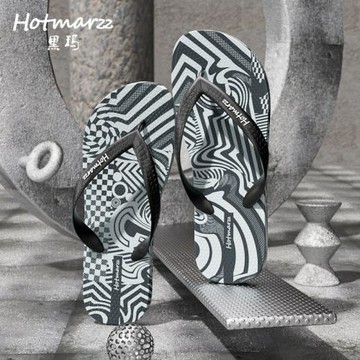 hotmarzz/黑瑪拖鞋男士人字拖防滑耐磨夏季廣東夾腳沙灘海邊涼拖