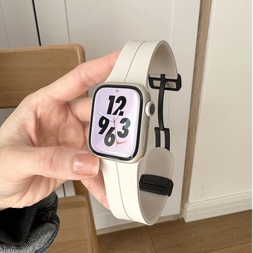 磁力吸附硅膠錶帶 適用於 iwatch/applewatch+全系列通用