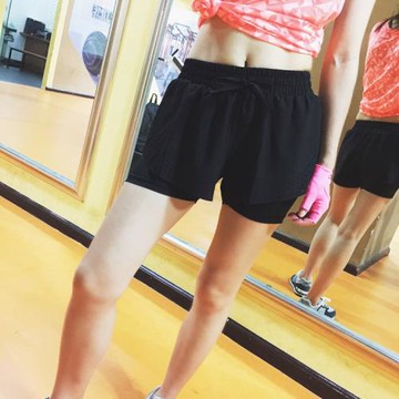 運動短褲裙褲含內襯女網孔透氣跑步防走光速干瑜伽褲 打底健身褲