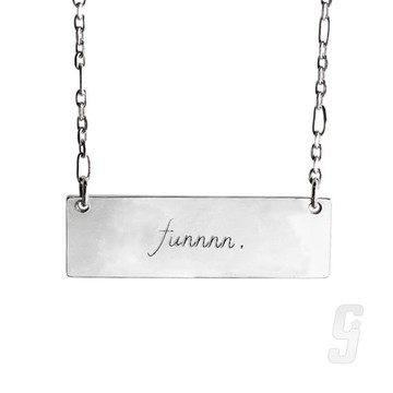 赤軍寶飾-英文銀牌項鍊-細鍊款