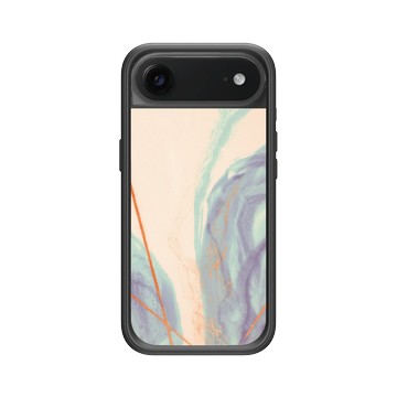iPhone Air Mod NX -邊框背蓋組合 (相機按鈕) 黑 - 石紋與渲染 / Marble & Dreamy Gradient - 幻境