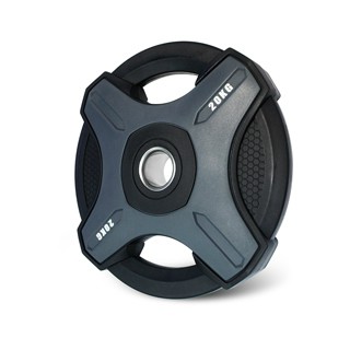 BLADEZ OP1-PU灰色奧林匹克包膠槓片-20KG(二入組)