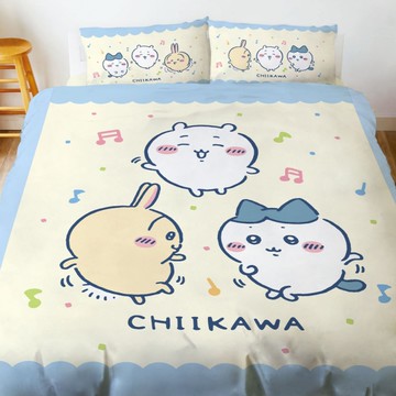 戀家小舖【快樂旋律】雙人被套 吉伊卡哇 Chhiikawa 三麗鷗卡通 台灣製