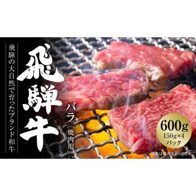 ふるさと納税 高山市 飛騨牛　カルビ焼肉　600g(150g×4パック)使い勝手の良い 小分け 冷凍真空パック MZ005