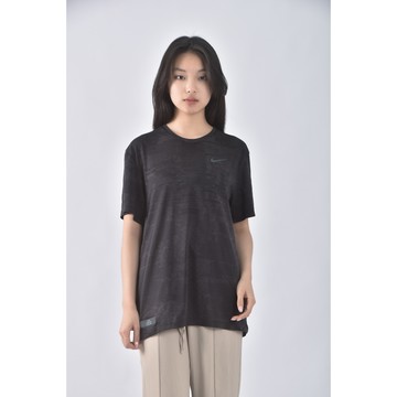 (S) nike質感圓領黑色短袖上衣二手衣