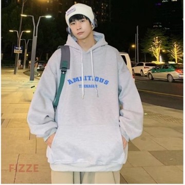 男女刷毛ins韓版潮流秋冬款上衣 情侶裝連帽衛衣厚帽T長袖上衣大學T (BTSW349)【FIZZE】