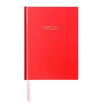 擁有美美的事物~添增新年質感!【Caroline Gardner 】精裝硬殼橫線筆記本  櫻桃紅