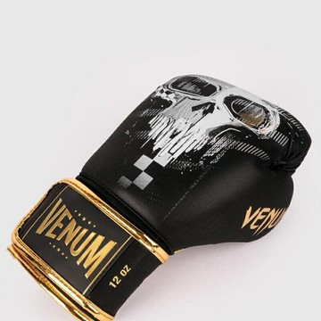 【VENUM旗艦店】 VENUM拳擊手套  亡靈骷髏 黑金 16oz 散打 泰拳 自由 搏擊 綜合 格鬥 MMA UFC