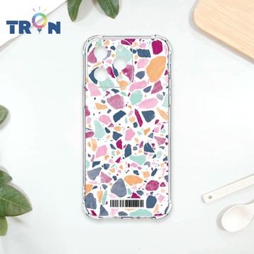 TRON IPHONE 15 PRO MAX 大顆彩色幾何磨石子A款 四角防摔載具殼 軟殼 手機殼