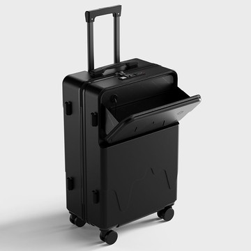 【台灣公司 可打統編】堤斯尼可潮流前開口行李箱女多功能拉桿箱耐用旅行密碼箱學生皮箱 h8158