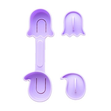 Arnest 迷你幽靈造型飯糰壓模 輕鬆製作可愛飯糰 增添料理趣味  邪惡呆萌幽靈 紫色  1組