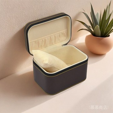 ✨可開發票#小號手串手鐲收納二閤一珠寶玉鐲高檔首飾盒拉鏈皮革包粗細可調節#免運