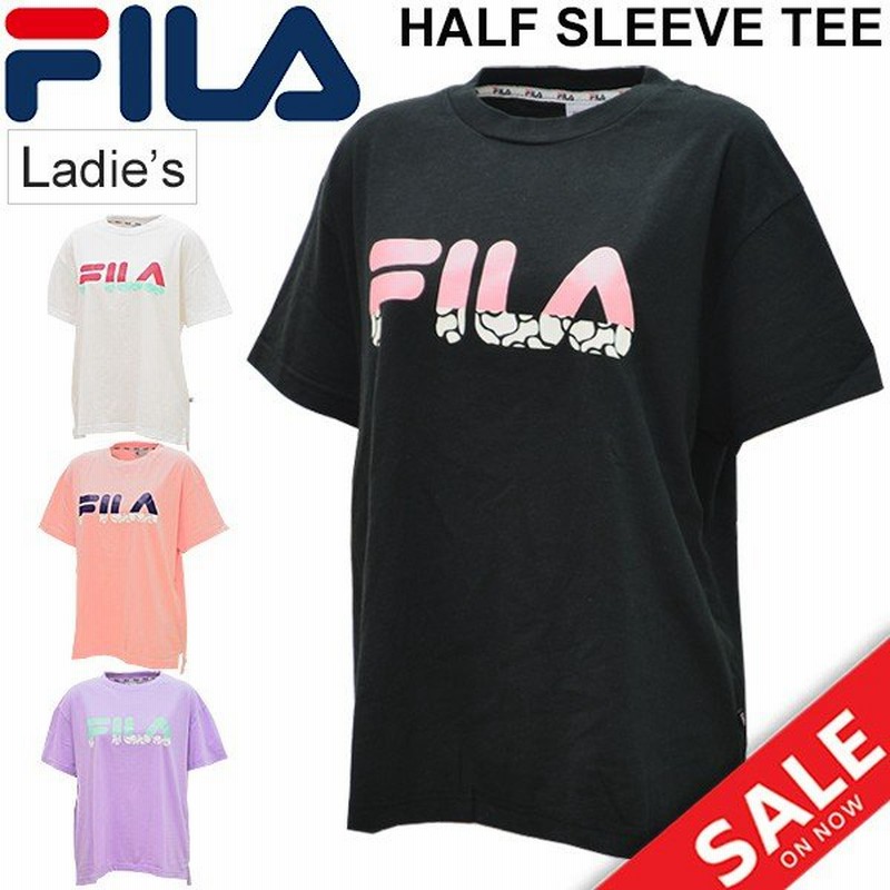 Fila Tシャツ 半袖 レディース フィラ Half Sleeve Tee スポーツ カジュアル カラフル ロゴ バックプリント 女性 トップス スポカジ Fl33 通販 Lineポイント最大get Lineショッピング