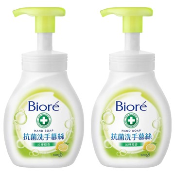 Biore 蜜妮 台灣公司貨 抗菌洗手慕絲 沁檸橙香  280ml  2瓶