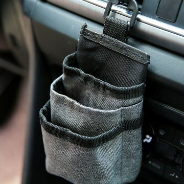 新款【upton】新品汽車用品出風口置物袋放車載手機袋車內空調口儲物收納掛袋