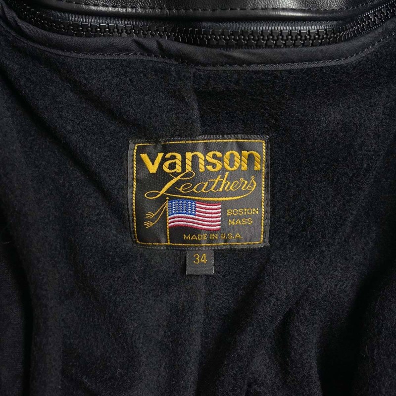 バンソン VANSON MODEL B シングル ライダース ブラック アメリカ製