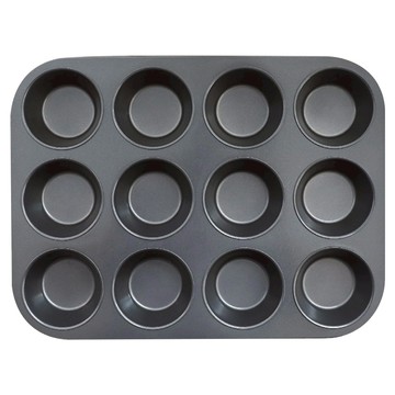 de Buyer 畢耶 不沾烘焙系列 迷你12格圓塔烤模  34 x 24 x 0.4cm  1個