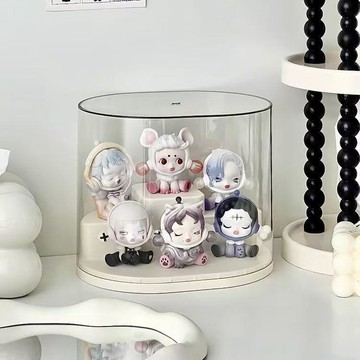 萌粒手辦玩偶防塵展示盒透明亞克力盲盒展示盒梯形盲盒展示架 手辦展示盒 展示架 收納盒 壓克力展示盒 壓克力收納盒 雜物盒