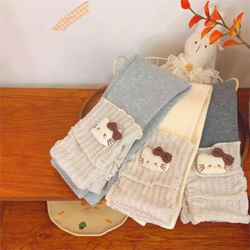 女童打底褲秋冬裝新款小童一體加絨保暖堆堆襪彈力長褲子寶寶外穿