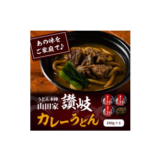 ふるさと納税 香川県 高松市 うどん本陣山田家 冷凍個食鍋 讃岐カレーうどん480g×4