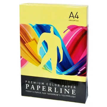 【PAPERLINE】175/80P/A4 正黃 進口影印紙 /彩色影印紙  (500張/包)