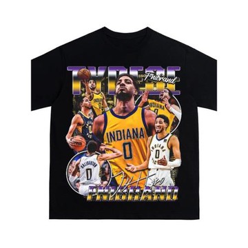 哈利伯頓美式復古數碼直噴印花圓領短袖水洗做舊高街純棉T恤寬松