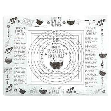 creativeTops Stir長方砧板隔熱墊 強化玻璃材質 長48 x 寬38 x 高 0.8 cm  糕點配方  1個