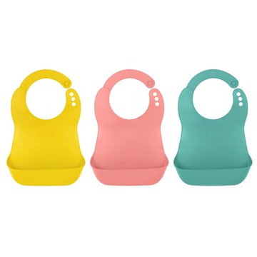 BeBeLock 口袋型防水圍兜(3色可選)矽膠圍兜