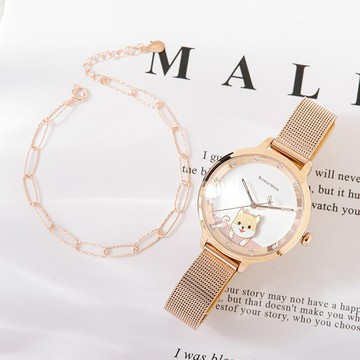 女人愛美愛自己旺柴1+1獨家超值禮盒手錶純銀手鍊二件組【WKTL0608-021-SL705】