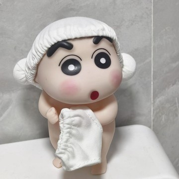 臺灣/✨擺件 手辦優質款洗澡蠟筆小新浴帽帶配件洗澡搭子蠟筆小新浴室擺件可愛禮物