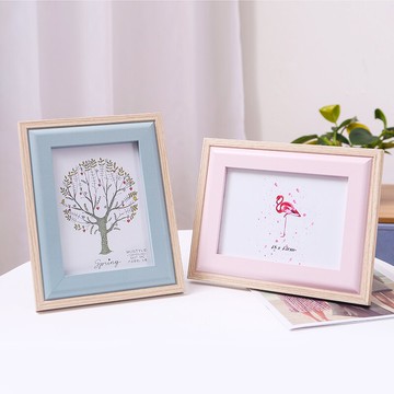 美式相框擺臺創意簡約現代相架6 7810寸16寸A3掛墻木質畫框洗照片