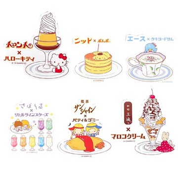 小禮堂 Sanrio 三麗鷗 x 純喫茶 Jun Kissa 餐點造型貼紙 (昭和喫茶館)
