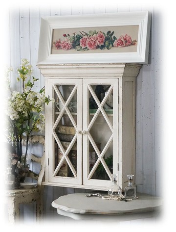 原單 木質復古玫瑰花掛件 墻飾 鄉村風格1入