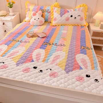 牛奶絨榻榻米兒童床墊學生宿舍單人軟墊薄款家用可折疊床褥子睡墊