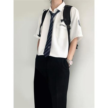 木村叔dk原創白崎高校秋季長袖襯衫男日系jk制服學生正版刺繡制服