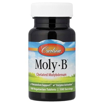 Carlson, Moly-B，500 微克，100 片素食片
