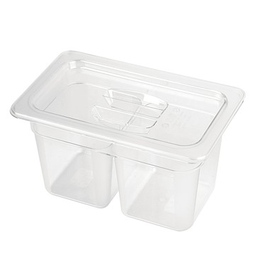 Buy goods PC 透明分隔式食品調理盒套組  壞+蓋子  1組  162 x 265 x 153 mm