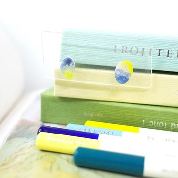 節氣 大雪 手繪貼耳耳環 耳針/耳夾