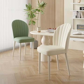 免運費 開立發票 藤編椅 靠背椅 高腳椅  家用餐椅奶油椅子簡約輕奢辦公椅酒店現代化妝靠背咖啡凳子餐廳y3