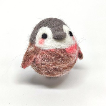 繽紛多彩的企鵝-羊毛氈 鑰匙圈、擺飾