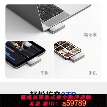 【台灣公司 可打統編】奧睿科移動固態硬盤直插磁吸20Gbps手機U盤外錄iPhone擴容S20