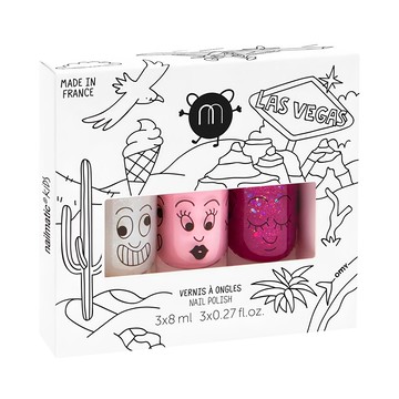 nailmatic KIDS 拉斯維加斯水漾亮彩指甲油套裝  top coat+貝拉+雪碧 8ml  1組