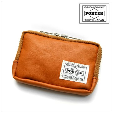 【PORTER零錢包】日本製 PORTER Free Style 日本吉田 高密度帆布雙拉鍊零錢包/焦糖淺駝 707-07178-40 卡夾 PORTER包 吉田包 熱賣中!