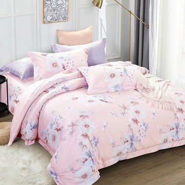 Pure One - 50%萊賽爾纖維+50%Polyester 台灣製造  床包 + 被套 + 枕套組  加大(床包180 x 186cm 被套180 x 210cm 枕套45 x 75cm)  素錦