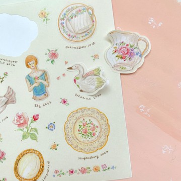 Little Treasures 復古小物與花朵貼紙