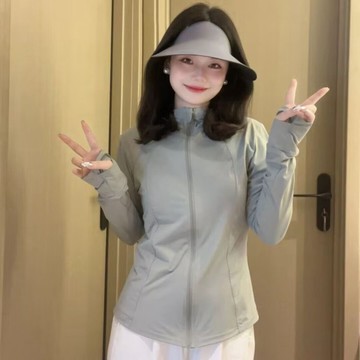 新款防曬衣女修身春夏百搭運動服連帽輕薄防紫外線瑜珈外套  YC549