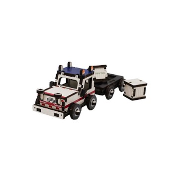 【 DIY 手作】 迷你拼拼車-行李托運車 DIY木質車 交通運輸 親子