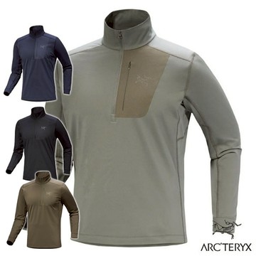 【ARCTERYX 始祖鳥】男 Rho LT Zip Neck 吸濕排汗立領半開襟長袖休閒運動上衣/ X000009425